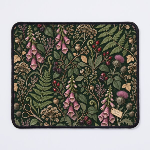 Item preview, Dark Academia - Midnight Herbarium with Foxglove and Fern designed and sold by Lichtisign.
