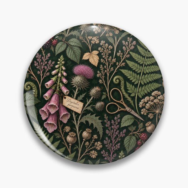 Item preview, Dark Academia - Midnight Herbarium with Foxglove and Fern designed and sold by Lichtisign.