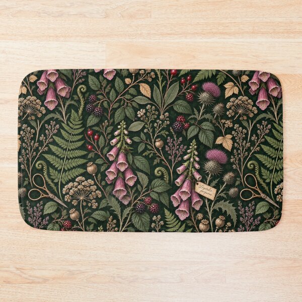 Item preview, Dark Academia - Midnight Herbarium with Foxglove and Fern designed and sold by Lichtisign.