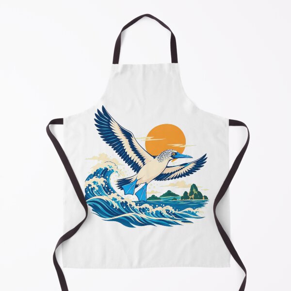 Item preview, Blue Booby Ukiyo-e Soaring Wave Ocean Lover designed and sold by nortowelcomics.