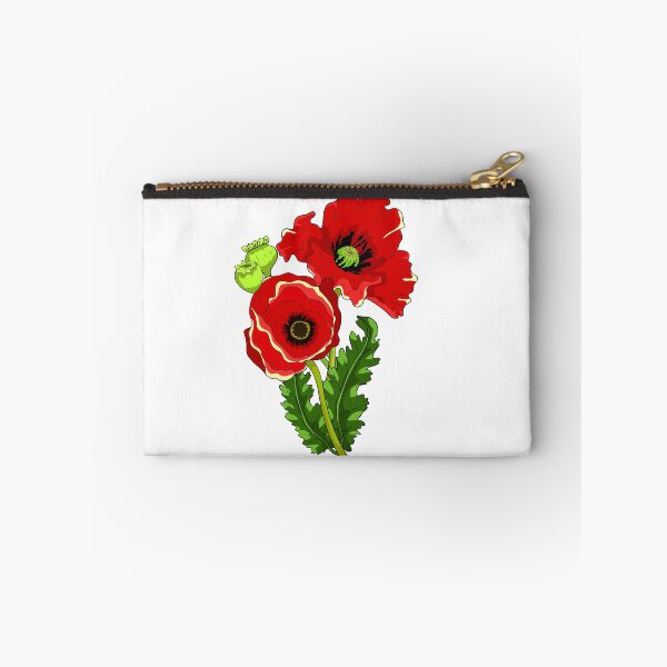 Item preview, Blooming Red Poppy Flower and Sprout Botanical Illustration designed and sold by OrPolly.