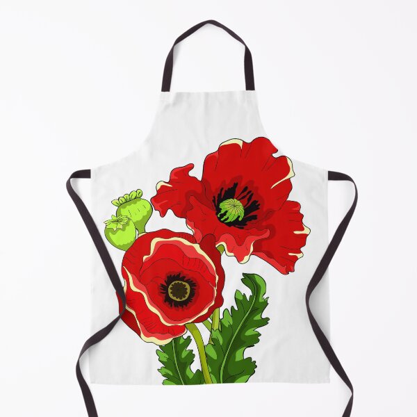 Item preview, Blooming Red Poppy Flower and Sprout Botanical Illustration designed and sold by OrPolly.
