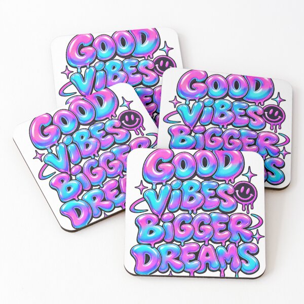 Item preview, Good Vibes Bigger Dreams Shirt | Trendy Y2K Bubble Letter Tee | Retro Holographic Streetwear Graphic Tee | Unisex Aesthetic Shirt designed and sold by sfyn-na.