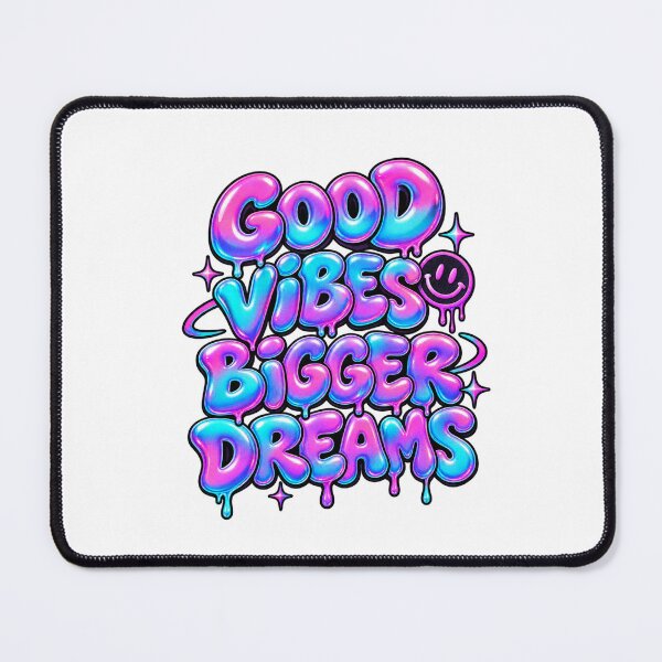 Item preview, Good Vibes Bigger Dreams Shirt | Trendy Y2K Bubble Letter Tee | Retro Holographic Streetwear Graphic Tee | Unisex Aesthetic Shirt designed and sold by sfyn-na.