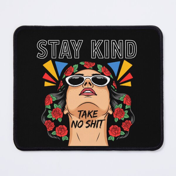 Item preview, Stay Kind Take No Shit Pop Art Retro Woman designed and sold by Enea Kelo.