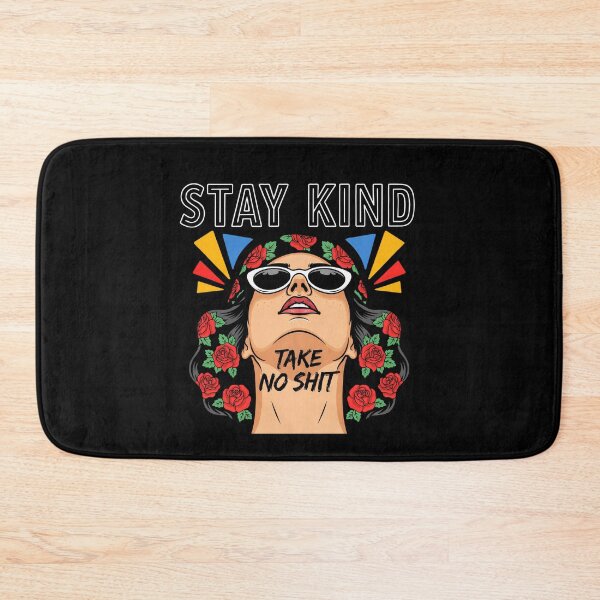 Item preview, Stay Kind Take No Shit Pop Art Retro Woman designed and sold by Enea Kelo.