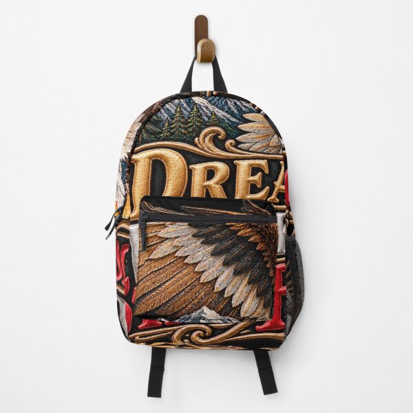 Item preview, Motivational Eagle Quote – Dream Big Work Hard Stay Focused Embroidered Art designed and sold by Emoji Emblems.