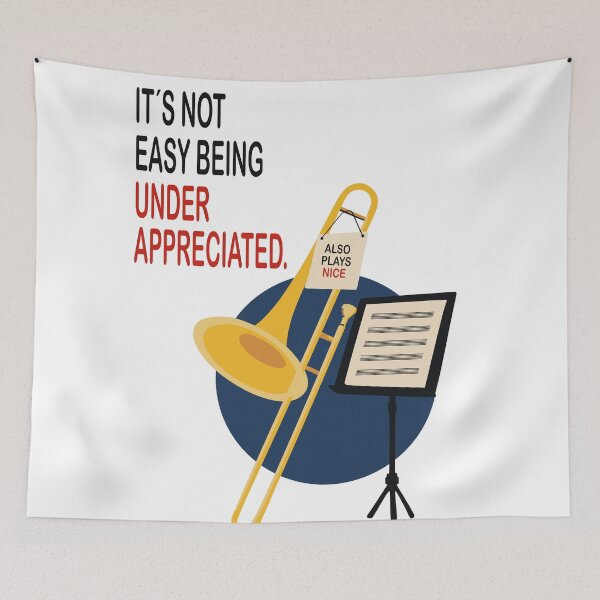 Item preview, Funny Trombone Art Print, Trombone Player Gift, Trombonist Print, Brass Music Art, Orchestra Gift, Music Teacher Decor, Funny Music Print designed and sold by Studio pod Burom.