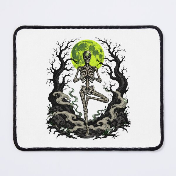 Item preview, Yoga Skeleton Tree Pose Gothic Halloween Lover designed and sold by nortowelcomics.