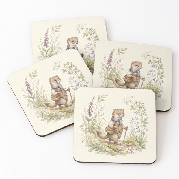 Item preview, Vintage Watercolor Weasel Adventure - Classic Storybook Art designed and sold by Pasteltone.