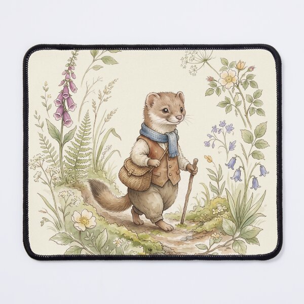 Item preview, Vintage Watercolor Weasel Adventure - Classic Storybook Art designed and sold by Pasteltone.