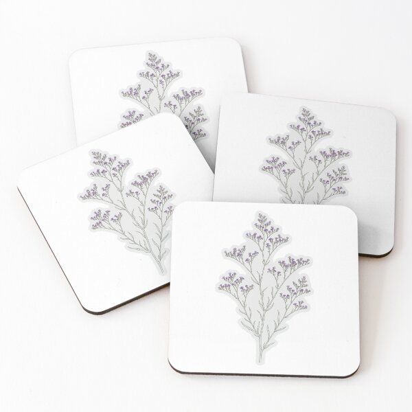 Item preview, Purple Statice Sticker | Statice Die Cut Sticker | Sea Lavender Laptop Sticker | Fine Line Botanical Decal designed and sold by FineLineBotanical .