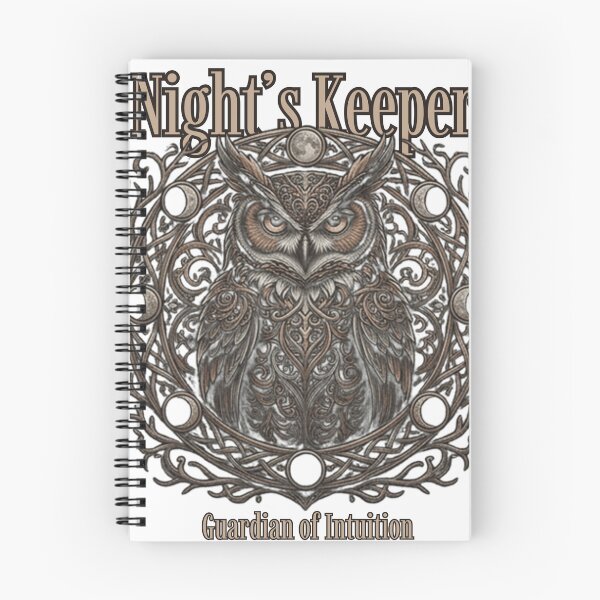 Item preview, Mystical Owl Night's Keeper Celtic Moon Phases Illustration    designed and sold by lovepower.