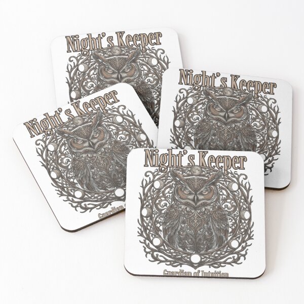 Item preview, Mystical Owl Night's Keeper Celtic Moon Phases Illustration    designed and sold by lovepower.