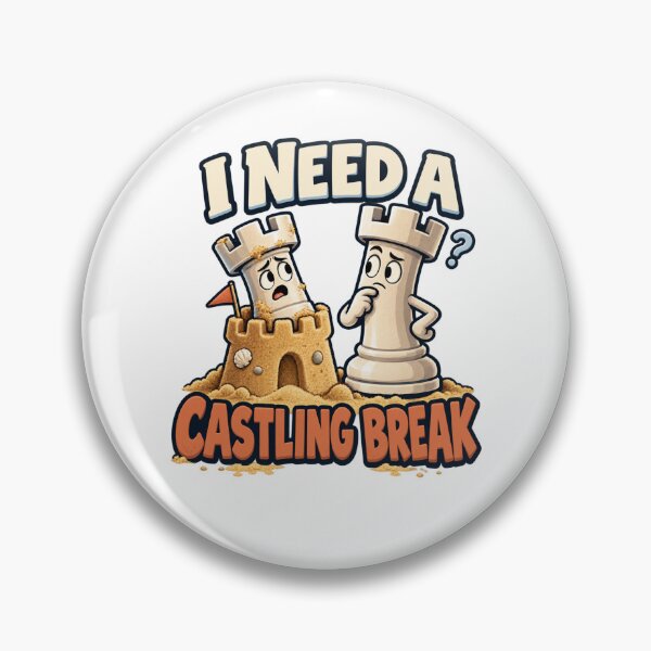 Item preview, I Need a Castling Break - Funny Chess Rooks designed and sold by Good Mood Foundry.