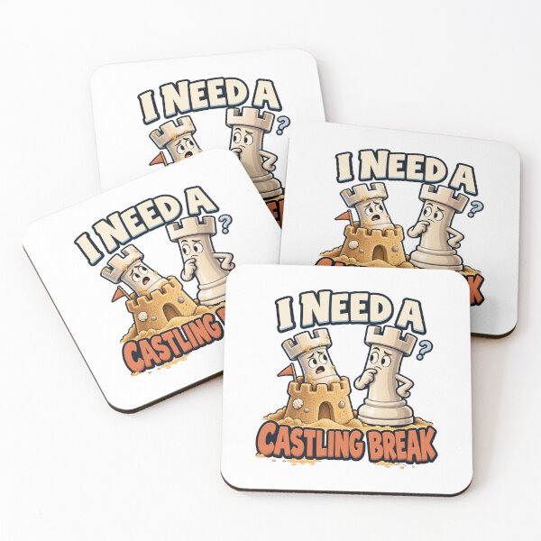 Item preview, I Need a Castling Break - Funny Chess Rooks designed and sold by Good Mood Foundry.