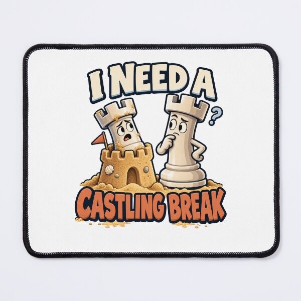Item preview, I Need a Castling Break - Funny Chess Rooks designed and sold by Good Mood Foundry.
