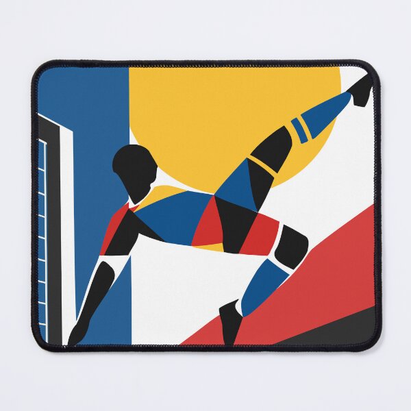 Item preview, Bicycle Kick Football Art Print, Bauhaus Soccer Poster, Geometric Football Art, Mid Century Sports Decor, Soccer Lover Gift designed and sold by Studio pod Burom.