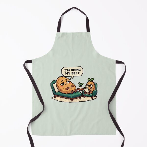 Item preview, I'm Doing My Best | Cute Pixel Art Potato Therapist designed and sold by MrDev.