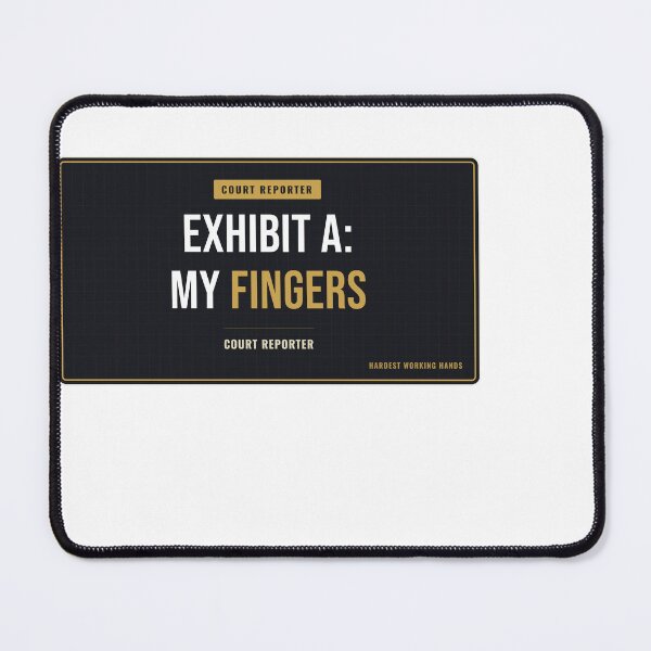 Item preview, Exhibit A: My Fingers Court Reporter designed and sold by SlowMadeShelf.