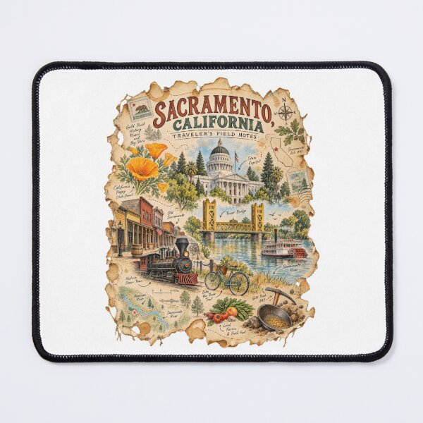 Item preview, Sacramento California Traveler’s Field Notes – Vintage Travel Journal designed and sold by Russell Thorne.