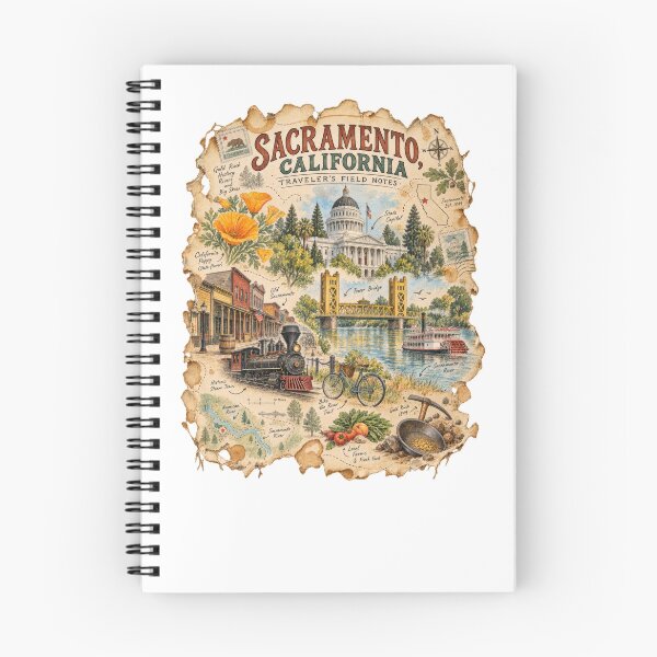 Item preview, Sacramento California Traveler’s Field Notes – Vintage Travel Journal designed and sold by Russell Thorne.