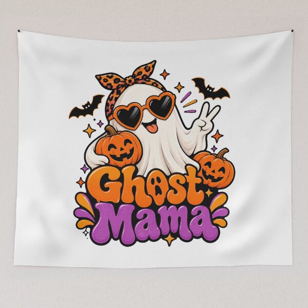 Item preview, Ghost Mama Halloween Retro Sunglasses Funny Ghost Design designed and sold by CreativeNest Prints.