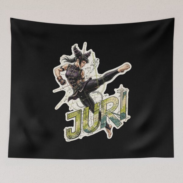 Item preview, Juri Street Fighter Design, Juri Artwork, Street Fighter Juri Graphic, Juri Fighting Game Art, Fuhajin, Senpusha, Feng Shui Engine, Taekwondo Fighter, Arcade Gaming Gift, Capcom Fan Art designed and sold by Typologystudios.