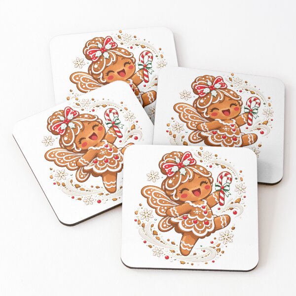 Item preview, Gingerbread Fairy Dancing Candy Cane Christmas designed and sold by nortowelcomics.
