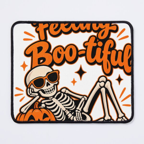 Item preview, Feeling Boo-tiful Skeleton Pumpkin Halloween Tee, 100% Cotton Graphic Shirt designed and sold by sfyn-na.