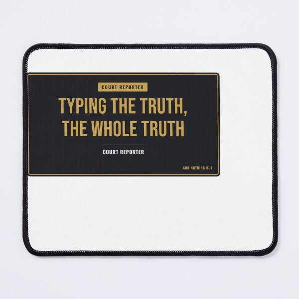 Item preview, Typing The Truth, The Whole Truth Court Reporter designed and sold by SlowMadeShelf.