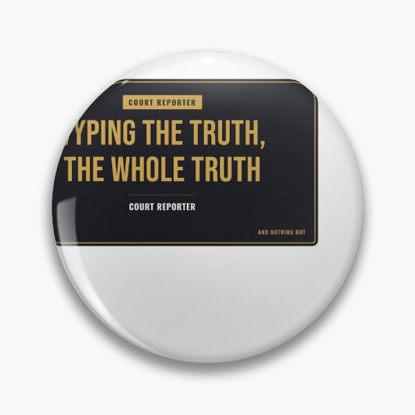 Item preview, Typing The Truth, The Whole Truth Court Reporter designed and sold by SlowMadeShelf.