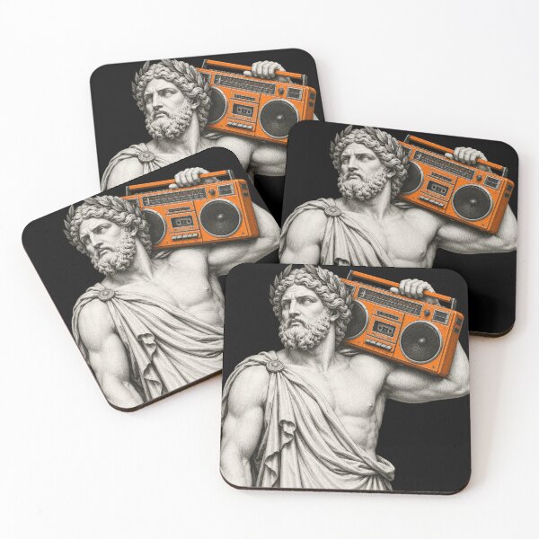 Item preview, Greek God with Boombox designed and sold by Motel Mirage.