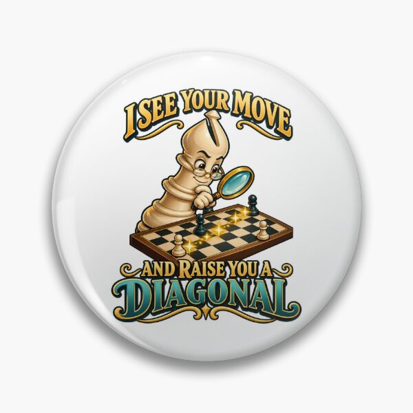 Item preview, I See Your Move and Raise You a Diagonal - Chess Bishop designed and sold by Good Mood Foundry.