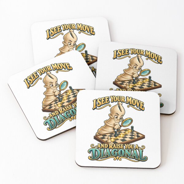 Item preview, I See Your Move and Raise You a Diagonal - Chess Bishop designed and sold by Good Mood Foundry.