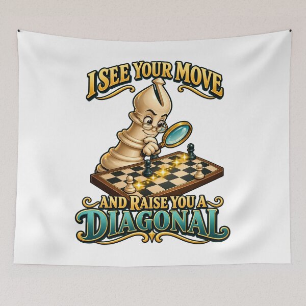 Item preview, I See Your Move and Raise You a Diagonal - Chess Bishop designed and sold by Good Mood Foundry.