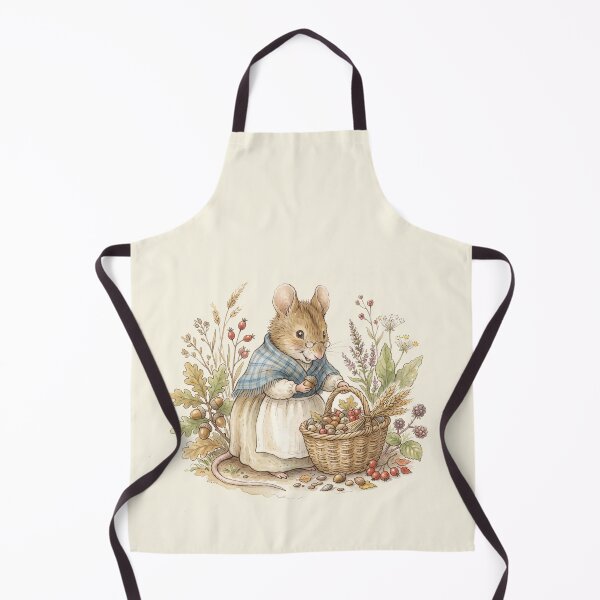 Item preview, Vintage Watercolor Mouse Preparing for Winter - Classic Storybook Art designed and sold by Pasteltone.