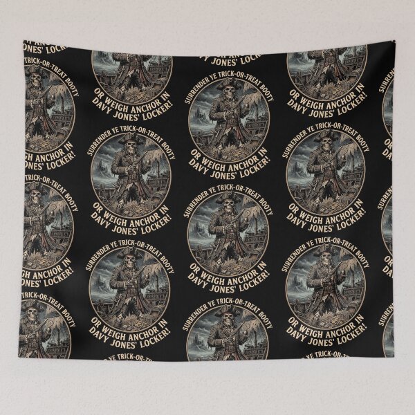 Item preview, Halloween Pirate Skeleton Trick-or-Treat Booty designed and sold by d247.