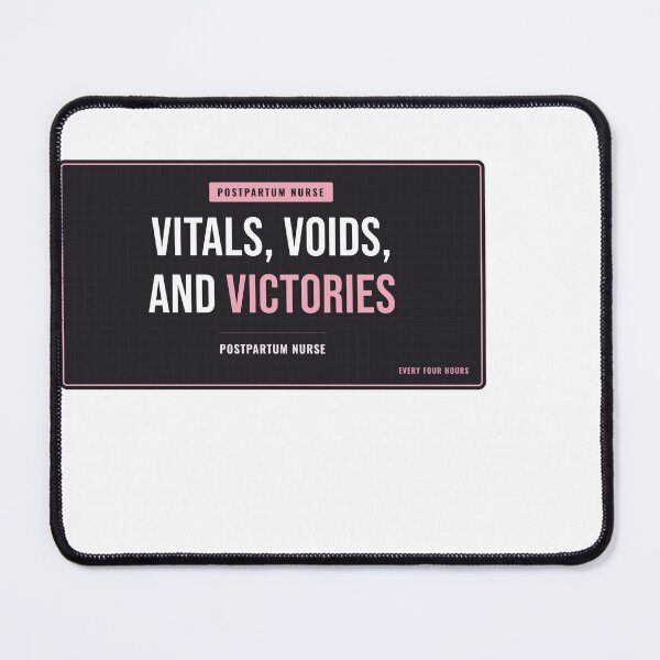 Item preview, Vitals, Voids, And Victories Postpartum Nurse designed and sold by SlowMadeShelf.