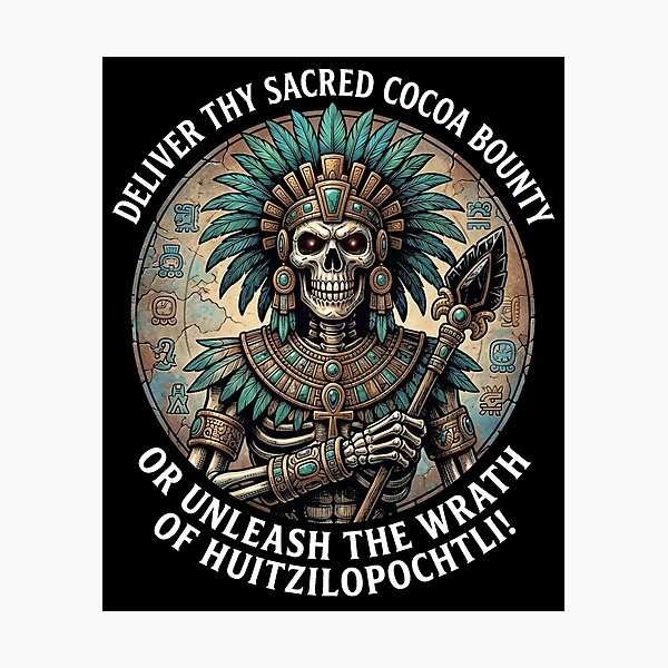 Item preview, Halloween Aztec Skeleton Cocoa Wrath Warrior designed and sold by d247.