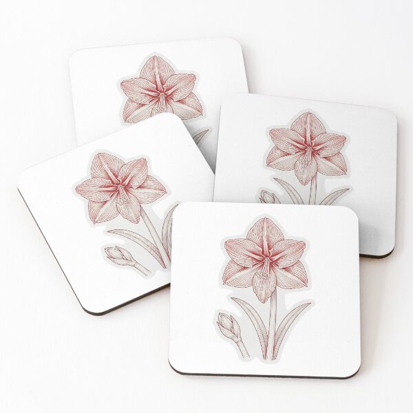 Item preview, Red Amaryllis Sticker | Amaryllis Die Cut Sticker | Fine Line Botanical Decal | Red Flower Laptop Sticker designed and sold by FineLineBotanical .