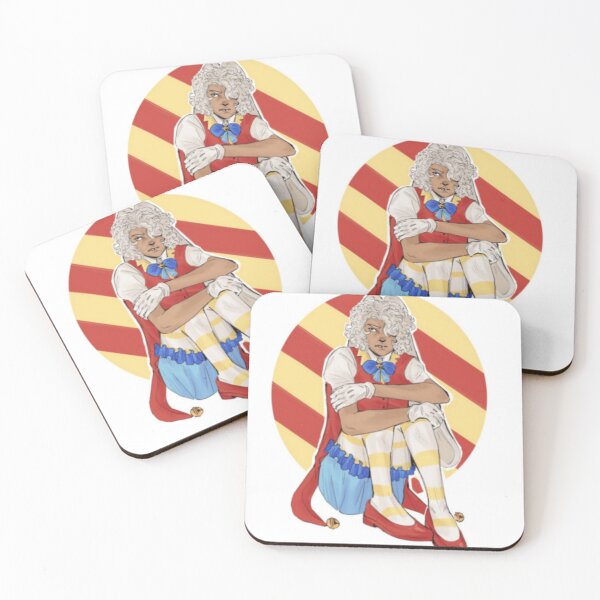 Item preview, Sitting Jester Character Curly White Hair Vintage Circus designed and sold by EnidHolmes.