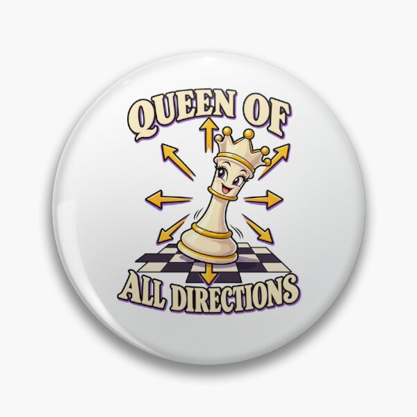 Item preview, Queen of All Directions - Chess Queen Design designed and sold by Good Mood Foundry.