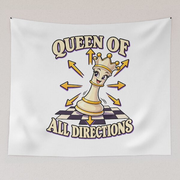 Item preview, Queen of All Directions - Chess Queen Design designed and sold by Good Mood Foundry.