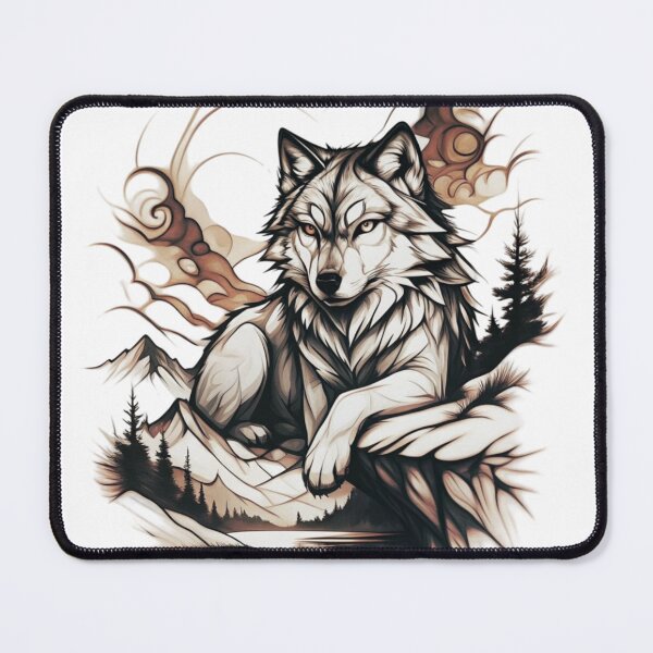 Item preview, timber wolf resting on a snowy mountain designed and sold by 123ks.