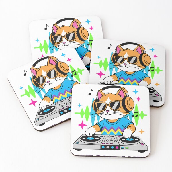 Item preview, Groove Master Meow Mix Funny DJ Cat Sunglasses Sticker designed and sold by cannsuh.