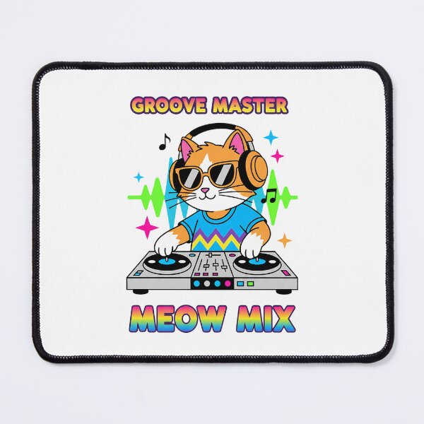 Item preview, Groove Master Meow Mix Funny DJ Cat Sunglasses Sticker designed and sold by cannsuh.