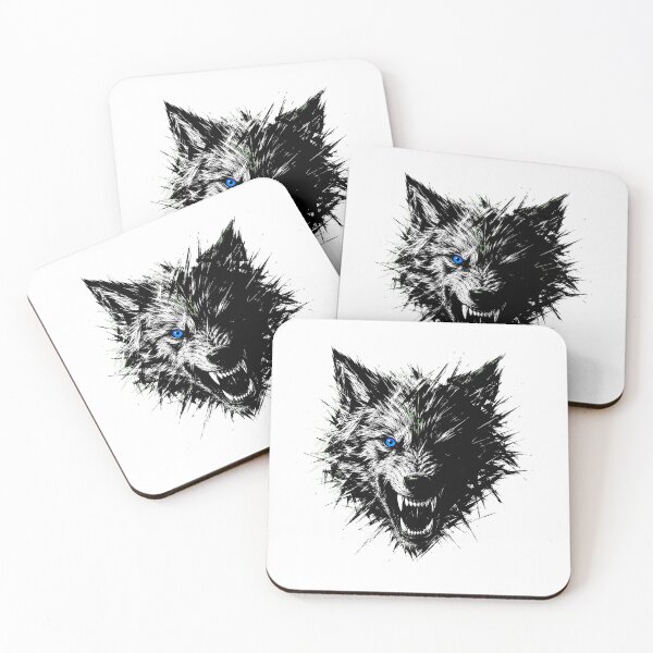 Item preview, Fierce Wolf Electric Blue Eye Wild Spirit designed and sold by nortowelcomics.