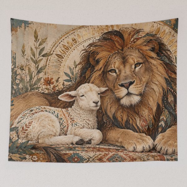 Item preview, The Lion and the Lamb — Peace on Earth designed and sold by PeanutGalSean.