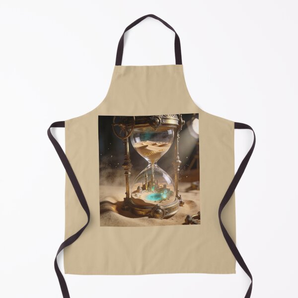 Item preview, Castle of Time - Surreal Hourglass Desert Oasis Art designed and sold by OksArtStudio.